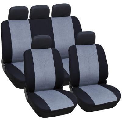 Full Set Grid Velvet Well-Fit Car Seat Cover