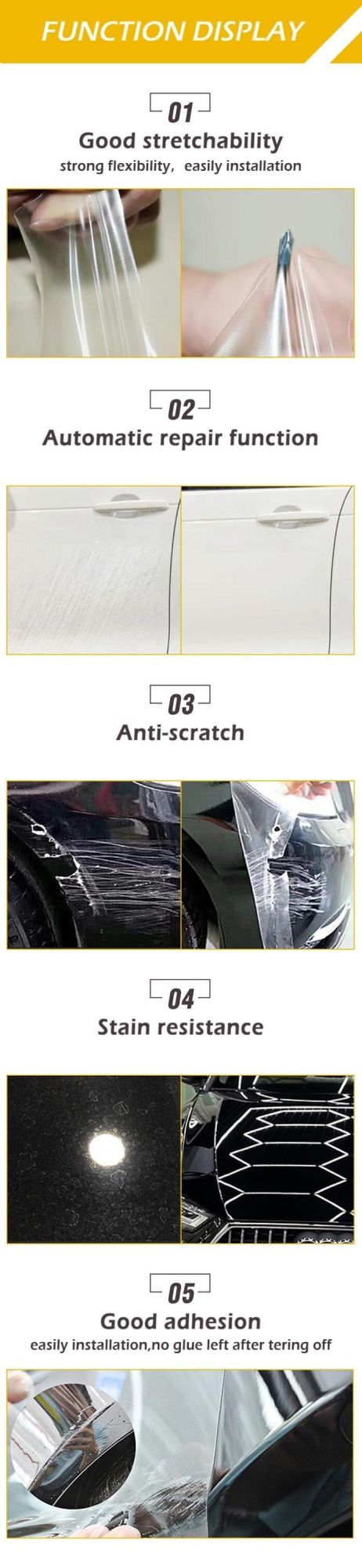 Korea Quality Best Price Coating Tph Ppf Film for Car Paint Protection Film with Size in 1.52*15m Roll