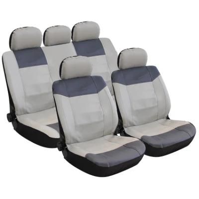Grey White PVC Comfortable Leather Car Seat Cover
