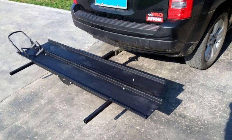 600 Lbs Motorcycle Carrier Dirt Bike Rack Hitch Mount Hauler Heavy Duty with Loading Ramp