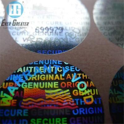 Custom Round Warranty Seals and Make Security Hologram Stickers