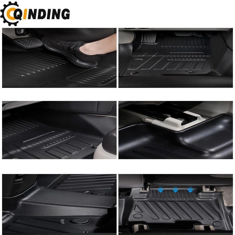 Basics 3-Piece All-Weather Protection Heavy Duty Rubber Floor Mats for Cars and Trucks Black Universal Trim to Fit