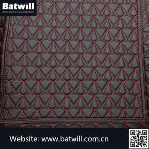 Diamond PVC Leather XPE Car Mats in Black and Red Thread for Land Cruiser