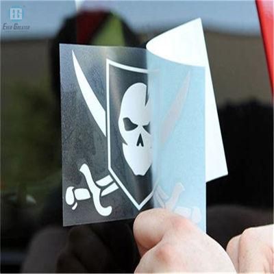 White Customized Die Cut Vinyl Stickers for Car Window