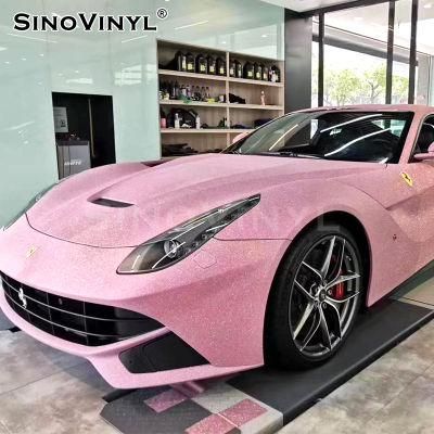 SINOVINYL Wholesale Price Stone Glitter Self Adhesive Color Change Auto Decoration Film Car Wrapping Vinyl Stickers