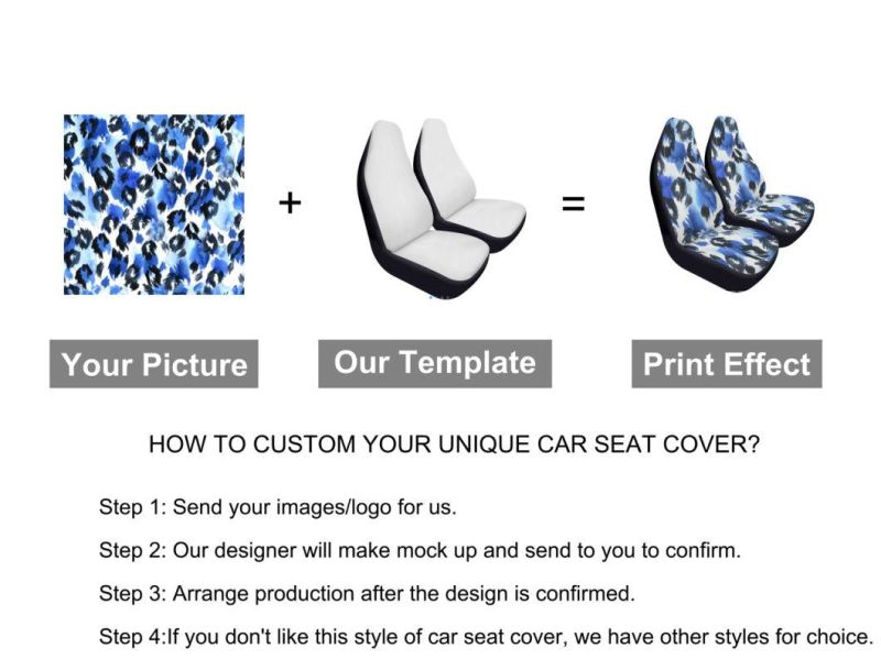 Leopard Print Car Seat Covers Polyester Waterproof Car Accessories Covers