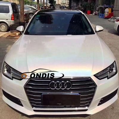 High Quality Glossy Iridescence Laser White Vehicle Wrapping Body Stickers Foil Car Vinyl Film