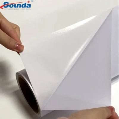 Eco-Friendly Material White Self Adhesive Vinyl Ink Jet Glossy PVC Vinyl for Eco Solvent Print