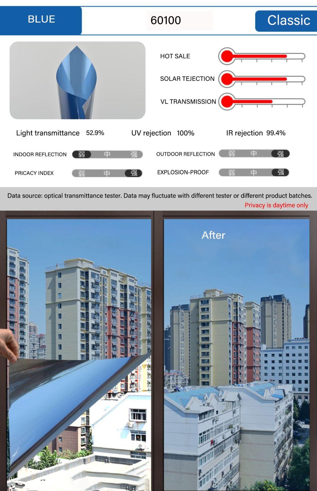 Hot Sell High Heat Rejection Pet One Way Mirror Building Window Film