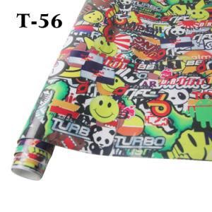 Jdm Sticker Bomb Vinyl Wrap Film Roll Graffiti Cartoon Car Wrapping Film