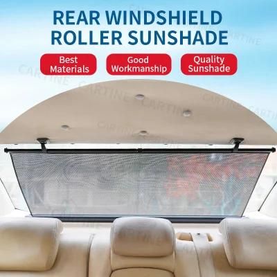 Car Sunscreen Retractable Sun Visor Car Front Automatically Scalable Sunshade Free Folding Window Shade Rear Window Shades