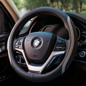Wholesale Grey Microfiber Leather Steering Wheel Covers Universal