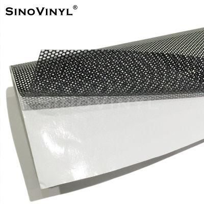 SINOVINYL Free Sample Perforated Window Glass Film One Way Vision Vinyl