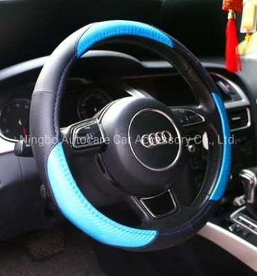High Qulaity PVC Leather Carbon Fiber Steering Wheel Cover