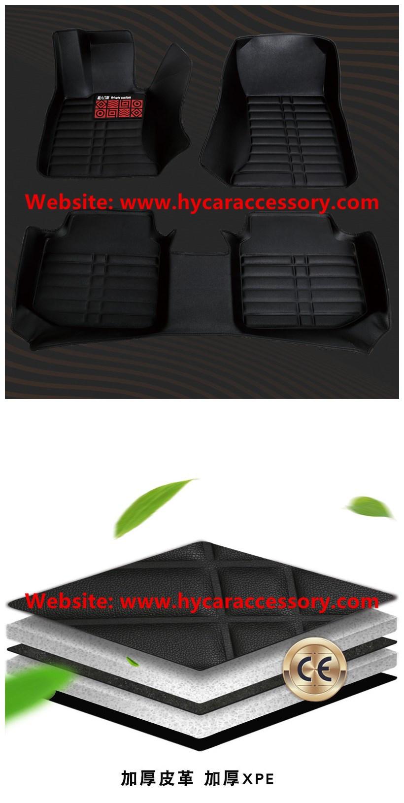 Wholesale Waterproof Wear Leather Brown 5D Anti Slip Auto Mat
