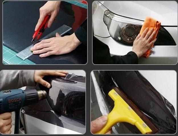 Colors Car Headlight Film Car Light Sticker Wrap PVC Vinyl