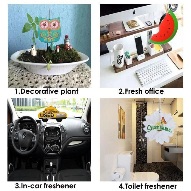 Wholesales High Quality Promotional Gift Customized Design Logo Paper Car Air Freshener with Lasting Fragrance for Giveaway
