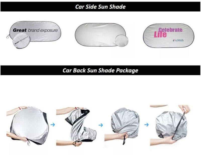 Factory Supplier Aluminum Foil Foldable Car Front Window Sunshade Windshield for Promotional Gifts