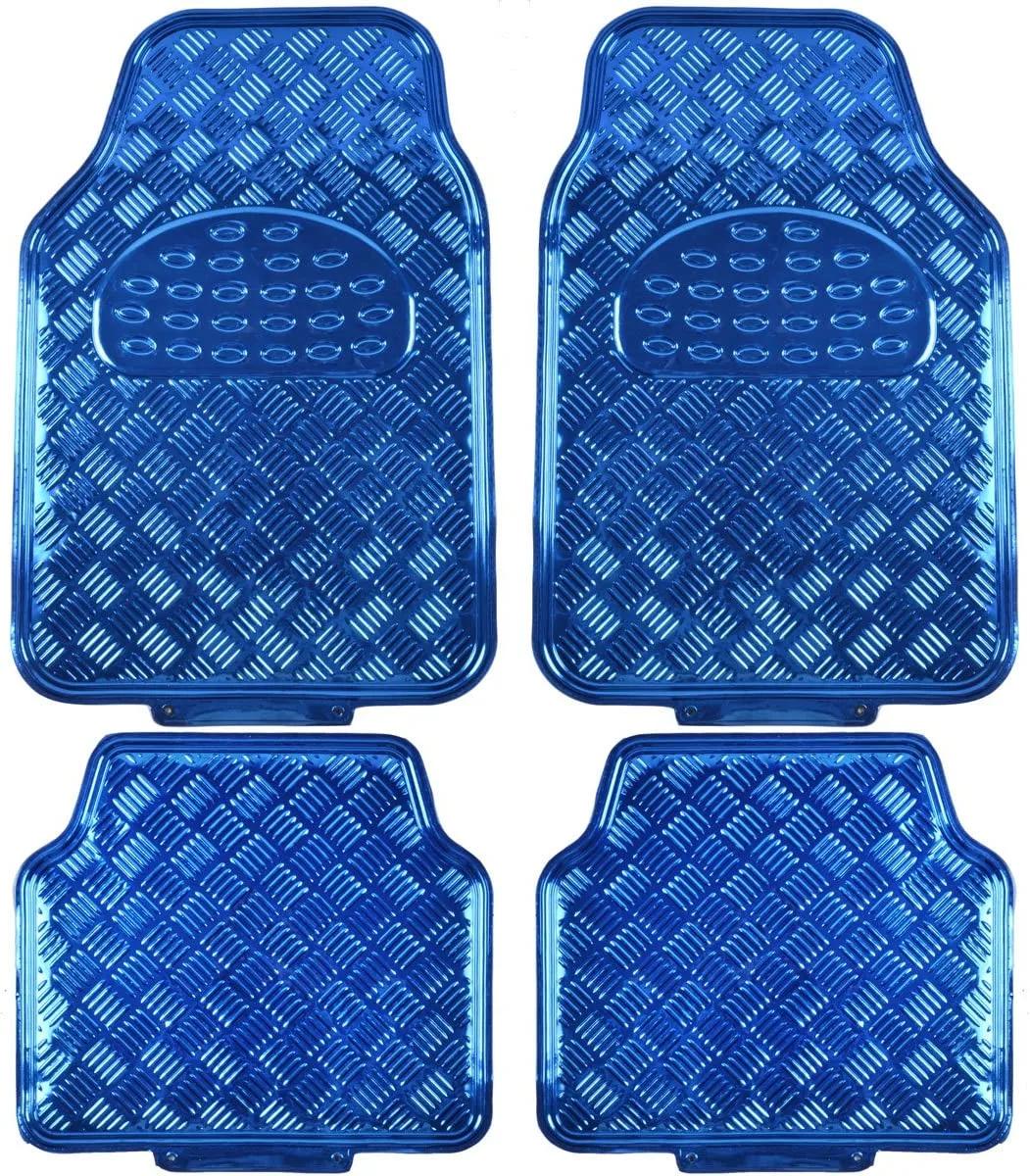 Universal Fit 4-Piece Metallic Design Car Floor Mat (BT1001)