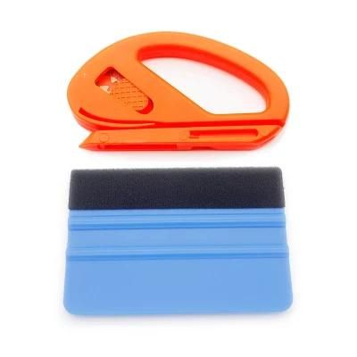 2 PCS/Set Car Vinyl Wrap Tool Set Film Cutter Squeezing Scraper Carbon Fiber Film Wrapping Cutter Aid Tool Window Tinting