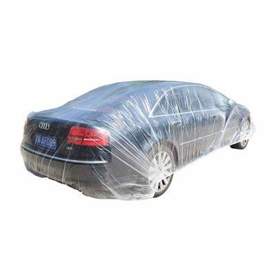 Clear Plastic Car Cover with Elastic Band Disposable Car Cover
