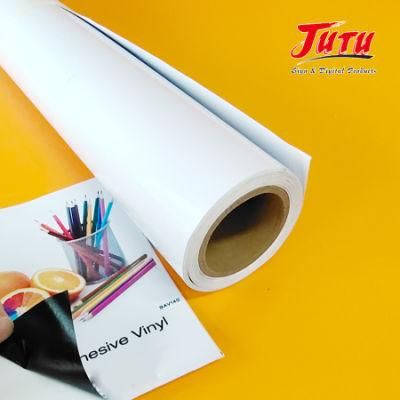 Jutu 100micron/140g Viniles Adhesivos Blanco/Negro PARA Vehiculos Digital Printing Blackout Vinyl