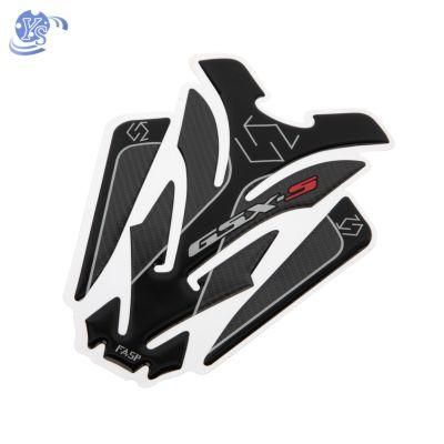 Motorcycle Tank Gasket Cover Decal Universal Fish Bone Tank Pad Protector PU Epoxy Resin Dome Label Sticker