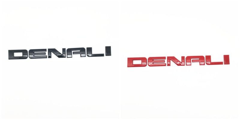 Denali HD Side Door Tailgate Letter Nameplate Emblem Gmc Sierra ABS Plastic Car Auto Trunk Rear Badge Decal Sticker Car Parts Car Decoration Accessories