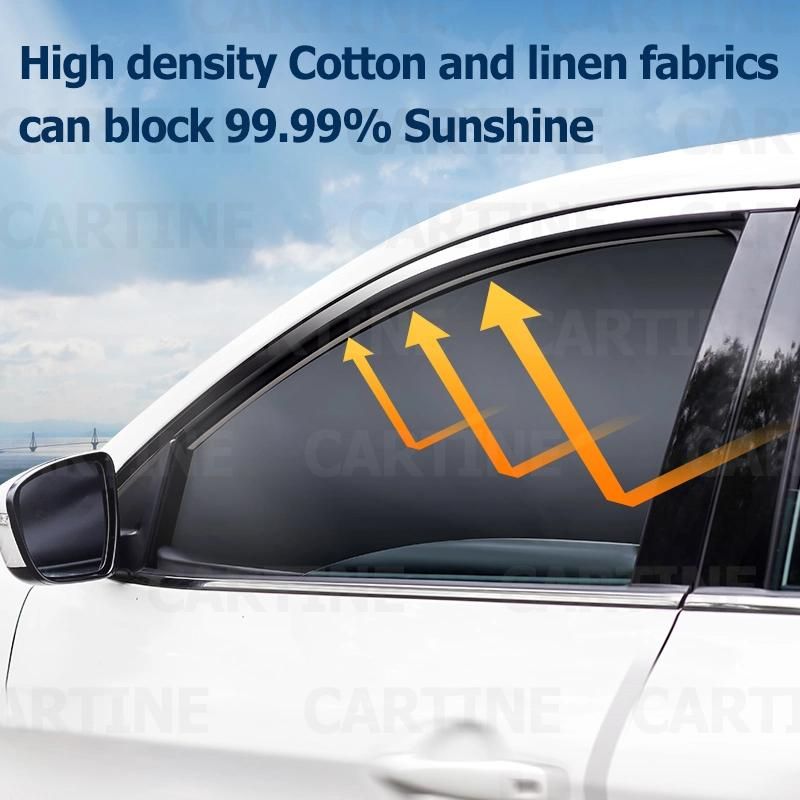 Two Layers Magnet Car Sunshade, Custom Made Mesh Sunshades, Magnet Mesh Sun Shades