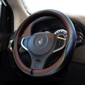 Brown Genuine Leather Steering Wheel Cover