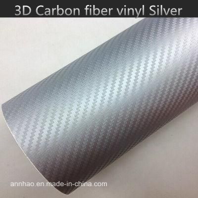 1.52 X 28m Air Free Self Adhesive Carbon Fiber 3D PVC Film