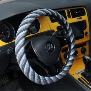 Universal 15 Inch Breathable Anti-Slip Flax Car Steering Wheel Cover