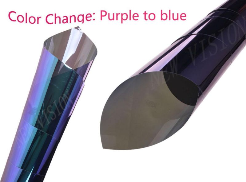 Reflective Blue Color Changing Chameleon Sun Control Car Window Film