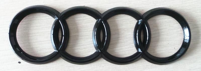 Glossy Black Rear Trunk Badge Rings Logo Emblem for Audi A1 A3 A4 A5 A6