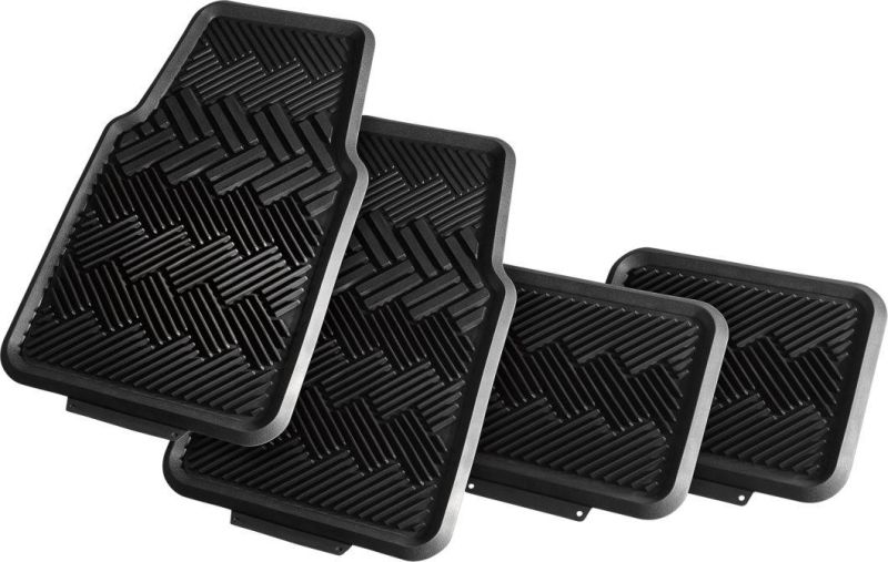 Deep Dish Heavy Duty Rubber Floor Mats for Car SUV Truck & Van-All Weather Protection Trim to Fit Most Vehicles