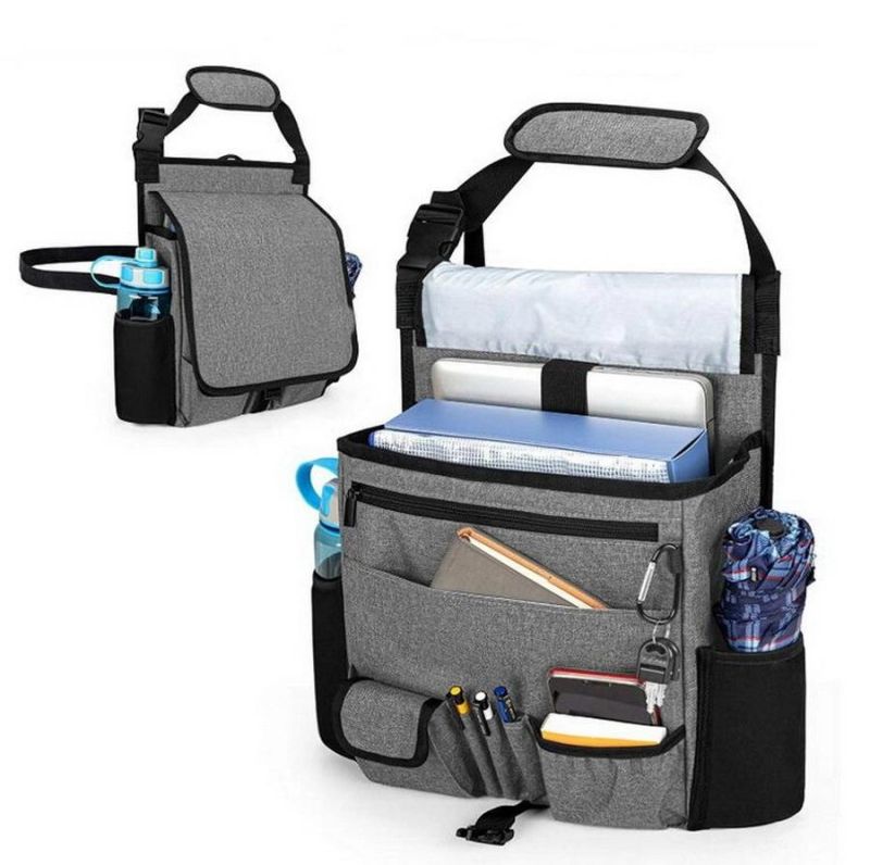 Hanging Trunk SUV Backseat Storage Bag Car Back Seat Truck Organizer with Lid and Adjustable Shoulder Strap