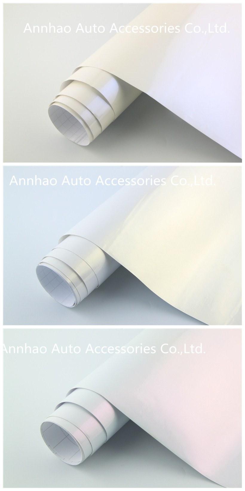Air Bubble Free Car Decal Glossy White Chameleon Wrap Vinyl for Cars