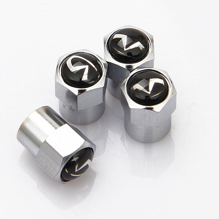 Anti theft Car Logo Tire Valve Metal Caps