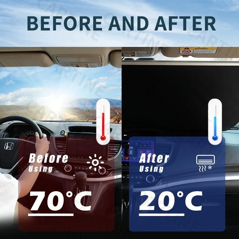 Customized Size High Quality Retractable Front Windshield Car Curtains Sun Shade