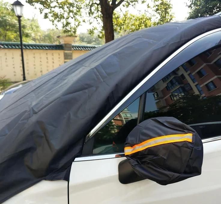 Waterproof Car Cover Breathable Half Top Windscreen Anti UV Snow Dust Sun Shade Protection Snow Protector