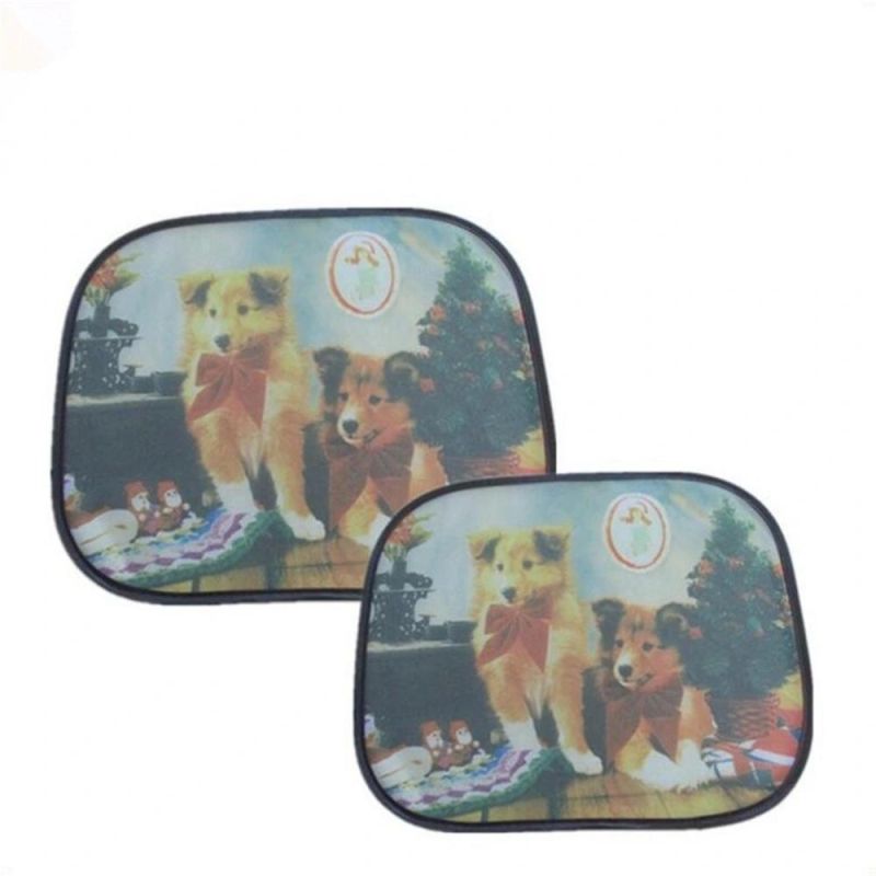 Portable Folding Polyester Taffeta Cartoon Car Side Windows Sunshade