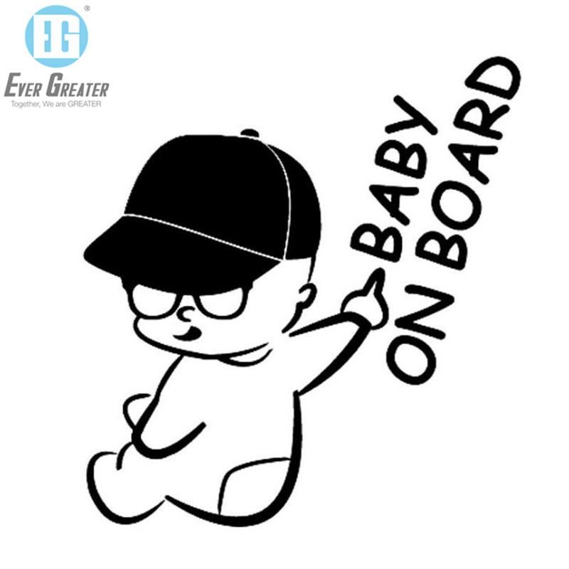 Custom Funny Outdoor Baby on Board Decals Waterproof Vinyl Car Window Sticker Baby Car Sticker