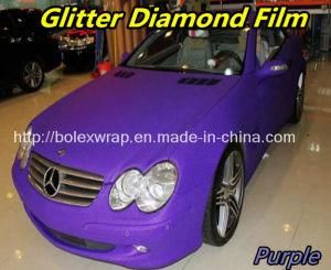 Purple Color Brilliant Diamond Film, Pearlized Diamond Car Body Vinyl Car Wrap Vinyl Film