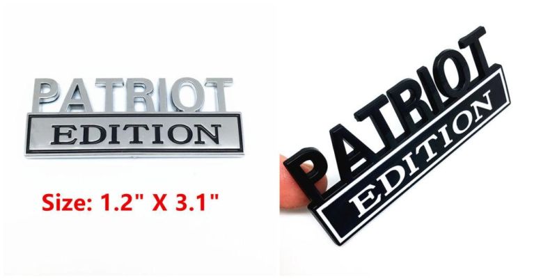 Patriot Edition Emblem for Chevrolet Silverado Chevy Camaro Emblem Fender Badge Decal Sticker Logo Car Accessories Car Parts Decoration ABS Plastic Small Size