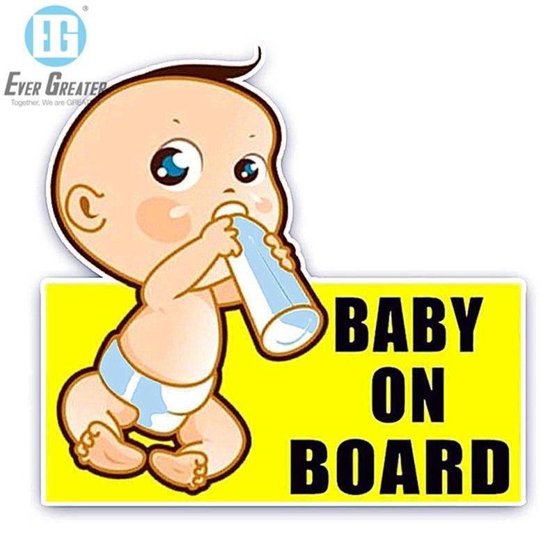 Black and White Outdoor Baby on Board Decal Waterproof Car Stickers Baby on Board Sicker