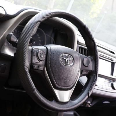 Car Fashion Stylish Deluex Carbon Fiber Steering Wheel Cover