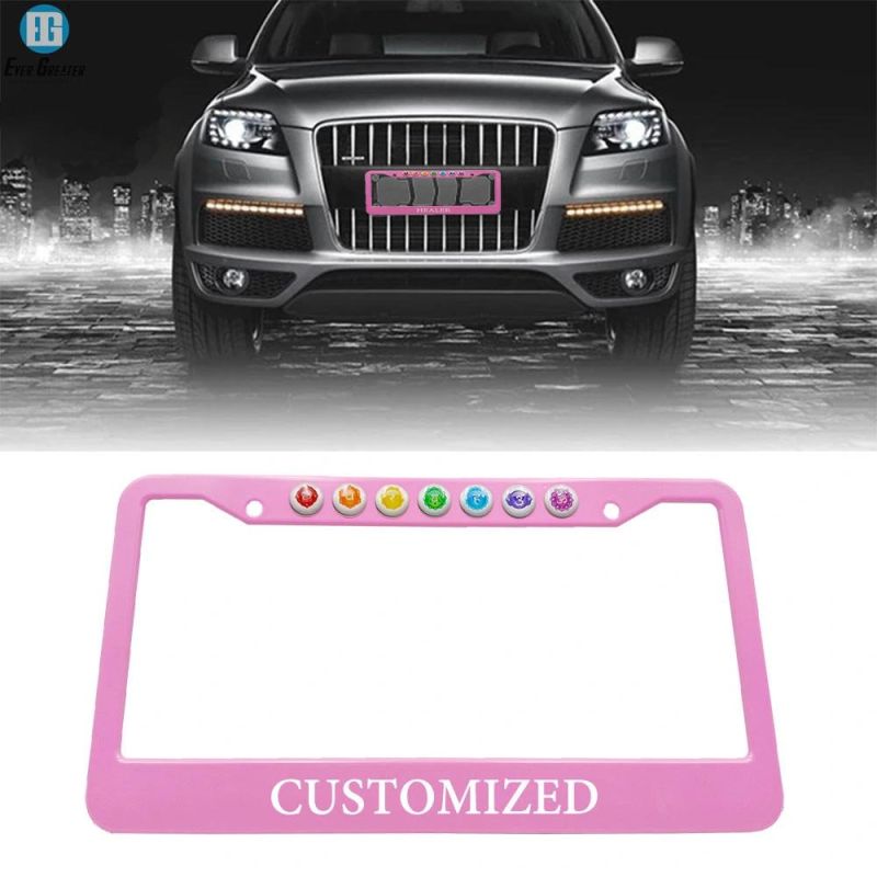 Car Plastic Bling License Plate Frame Bow Euro