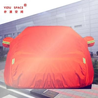 Wholesale Folding Oxford Portable Sunproof Waterproof Orange Sunshade Car Cover