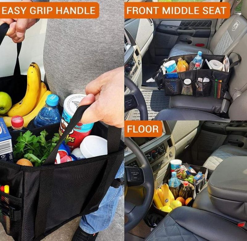 Durable Traveling Outdoor Backseat Back Storage Container Large Travel Back Seat Car Organiser Trunk Car Seat Organizer