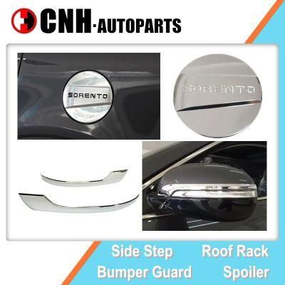 Chrome Fuel Tank Cap Cover and Mirror Garnish Stripe for KIA Sorento 2015 2018